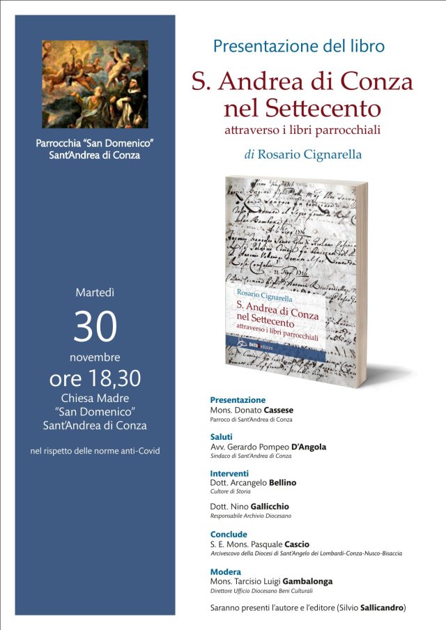 Presentazione del libro sul Settecento a Sant'Andrea di Conza