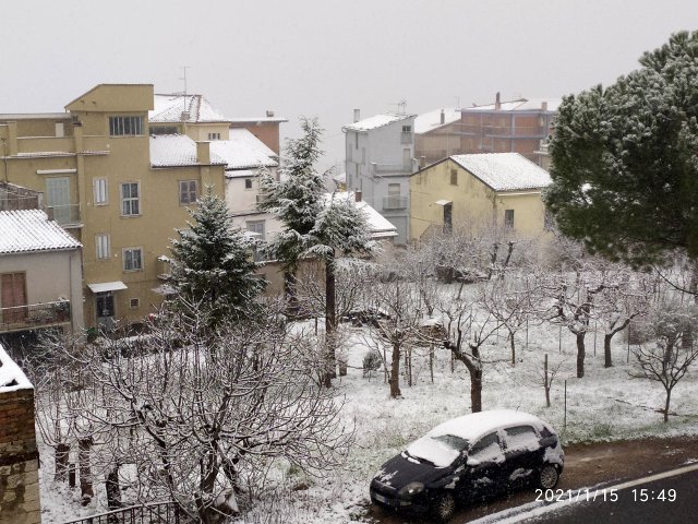 La prima neve del 2021, veduta verso nord