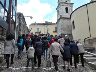 La processione dell'Ascensione verso il Convento